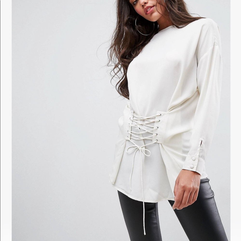 ASOS White Corset Top